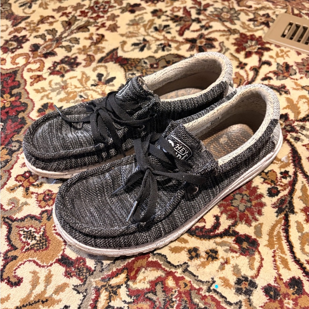 Hey Dude Black and Gray Men's Shoes